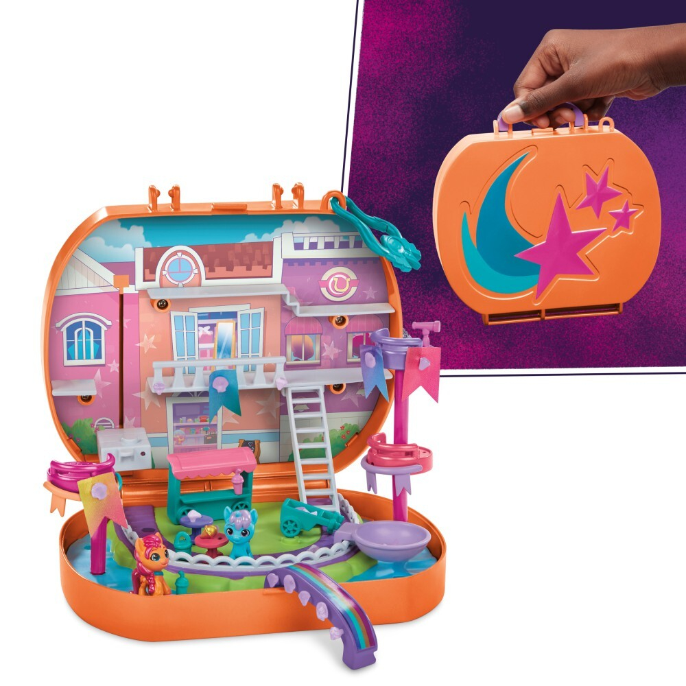 My Little Pony - Портативный набор Mini World Magic Creation Maretime Bay + фигурка Солнечного Старскаута / артикул   F3876 F5248  / GTIN 5010994109776