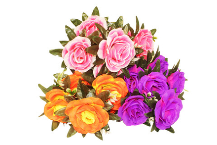 Букет роз с пластиковой добавкой