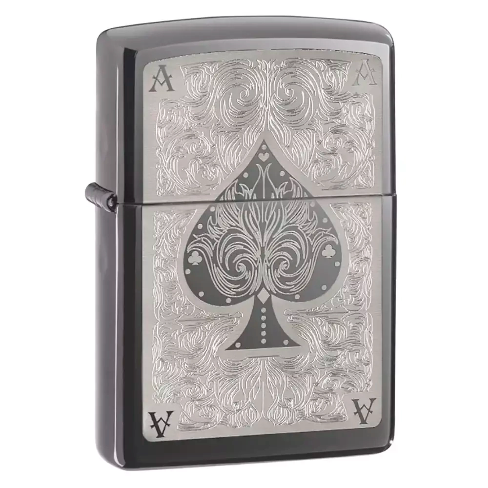 Зажигалка Zippo 28323 Ace Filigree, Black Ice