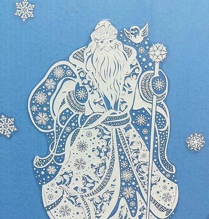 Новогодние наклейки на стекла и зеркала