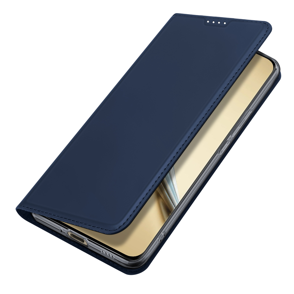 Чехол книжка из PU кожи синего цвета от Dux Ducis для Realme 13 Pro и 13 Pro+, серия Skin Pro Series Case