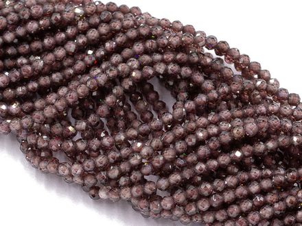 Фианиты 2,2мм, огранка (нить бусин)