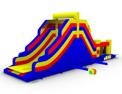 Коммерческая надувная полоса препятствий «Оптимальная», 10*3*4 м