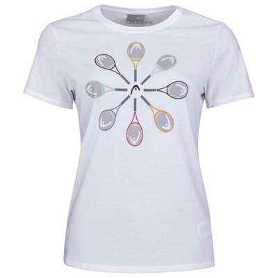 Футболка для девочки теннисная Head Racquet T-Shirt G - white