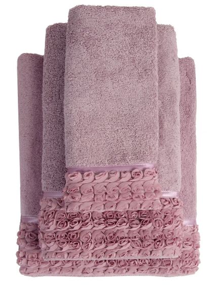 Набор полотенец ROSA РОСА  сухая роза 3пр 30х50 50х100 и 70х140 Maison Dor Турция
