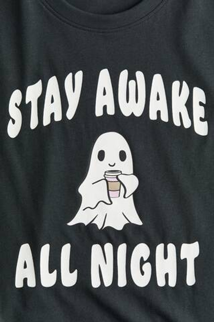 H&M Хлопковая футболка оверсайз с принтом, темно-серый