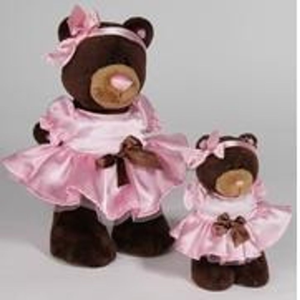 Купить Медведь девочка Milk в розовом платье 30см