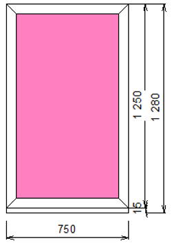 Пластиковое окно 1250 х 750 ТермА Эко