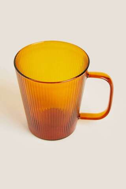 ZARA HOME КРУЖКА ИЗ БОРОСИЛИКАТНОГО СТЕКЛА, ОРАНЖЕВЫЙ