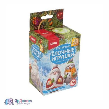 3D-Art Роспись ёлочных игрушек "Дед Мороз и Снеговик"