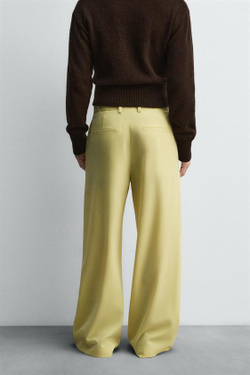 ZARA HARRY LAMBERT X DISNEY БРЮКИ СВОБОДНОГО КРОЯ, ЖЕЛТЫЙ