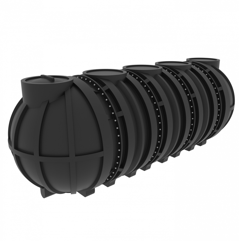 Емкость подземная горизонтальная Мультпласт M25 25000 л. горизонтальная (6770x2400x2400см;910кг;черный) - арт.555434.33