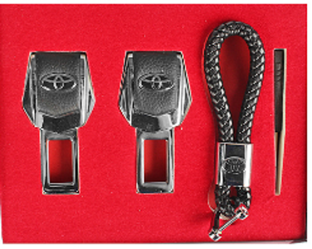 Заглушка ремня безопасности НАБОР "ТОЙОТА" (2заглушки+брелок+отвертка) K-105TY