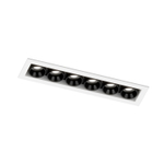 DK2514-WB Встраиваемый светильник SPACE со светодиодом L126mm 220V 10W 38° 4000К IP20 белый/черный алюминий