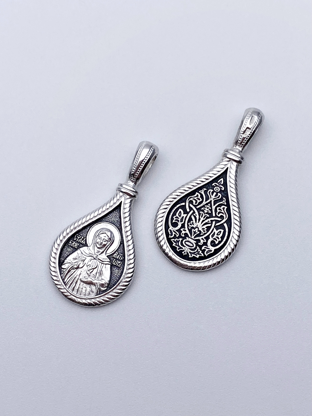Образок из серебра/Чернение