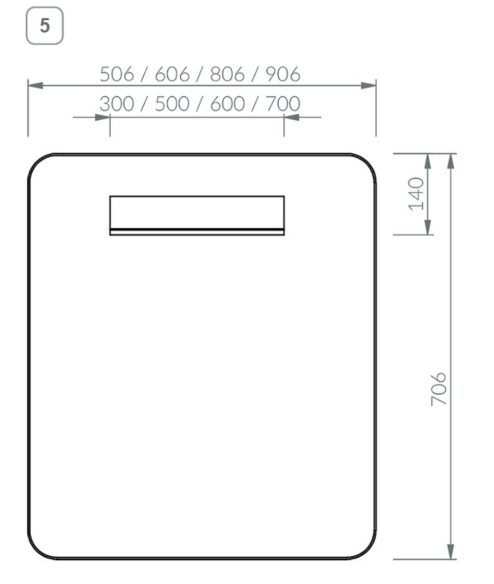 Зеркало Ravak Strip 50 X000001565 с подсветкой Белое