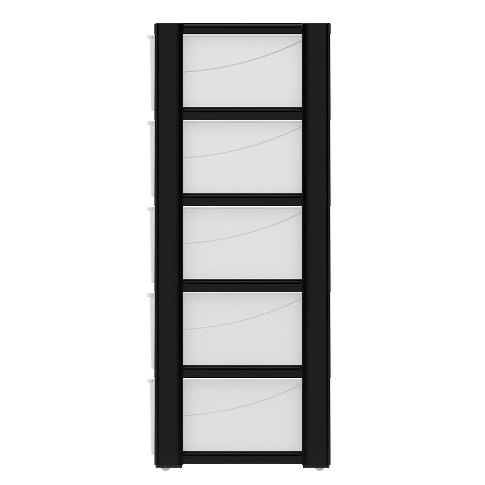 КОМОД КОЛОРИТ 5-ТИ СЕКЦИОН. ШИРОКИЙ ЧЁРНЫЙ АРТ.М8764