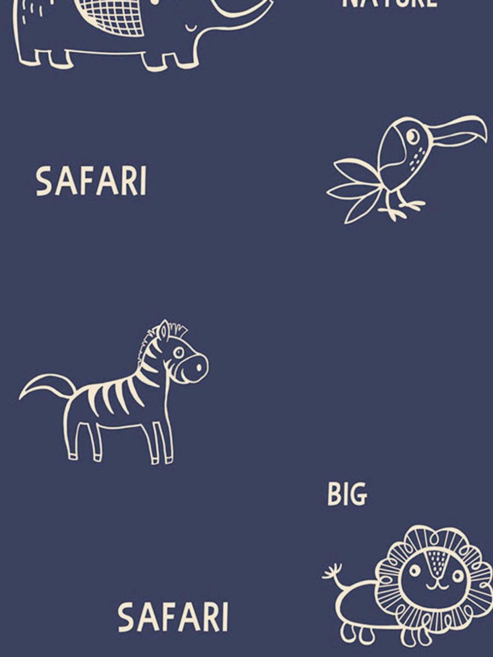 Постельное белье Сказка "SAFARI" семейное Наволочка 50х70 см 2 шт Простынь на резинке 160х200 см Пододеяльник 145х215 см(2шт) , перкаль