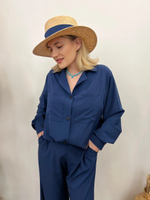 Канотье рафия с черным кожаным ремешком