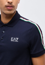 EA7 Emporio Armani ITALIAN SPIRIT - Футболка-поло - Синий