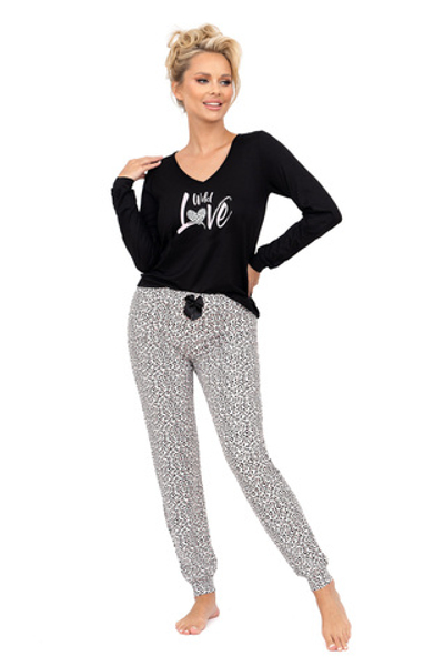 Pantera long pyjamas Black