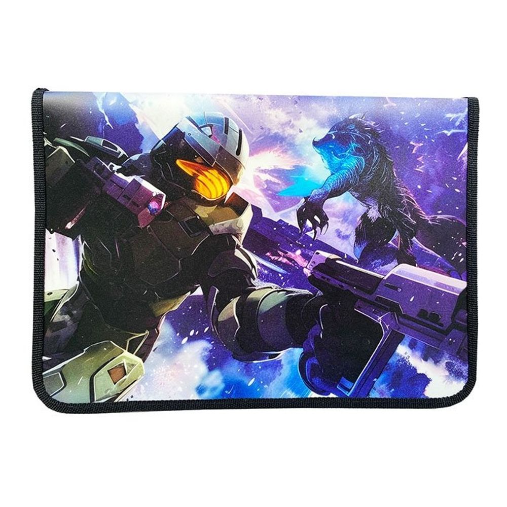 Папка 1 отделение, А4 325х230х25 мм, Пчелка, пластик, молния вокруг, "Космический бой"