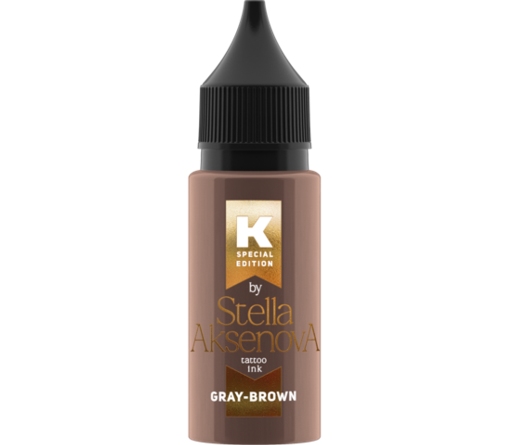 Gray Brown КРАСКА Tattoo Ink by Stella Aksenova