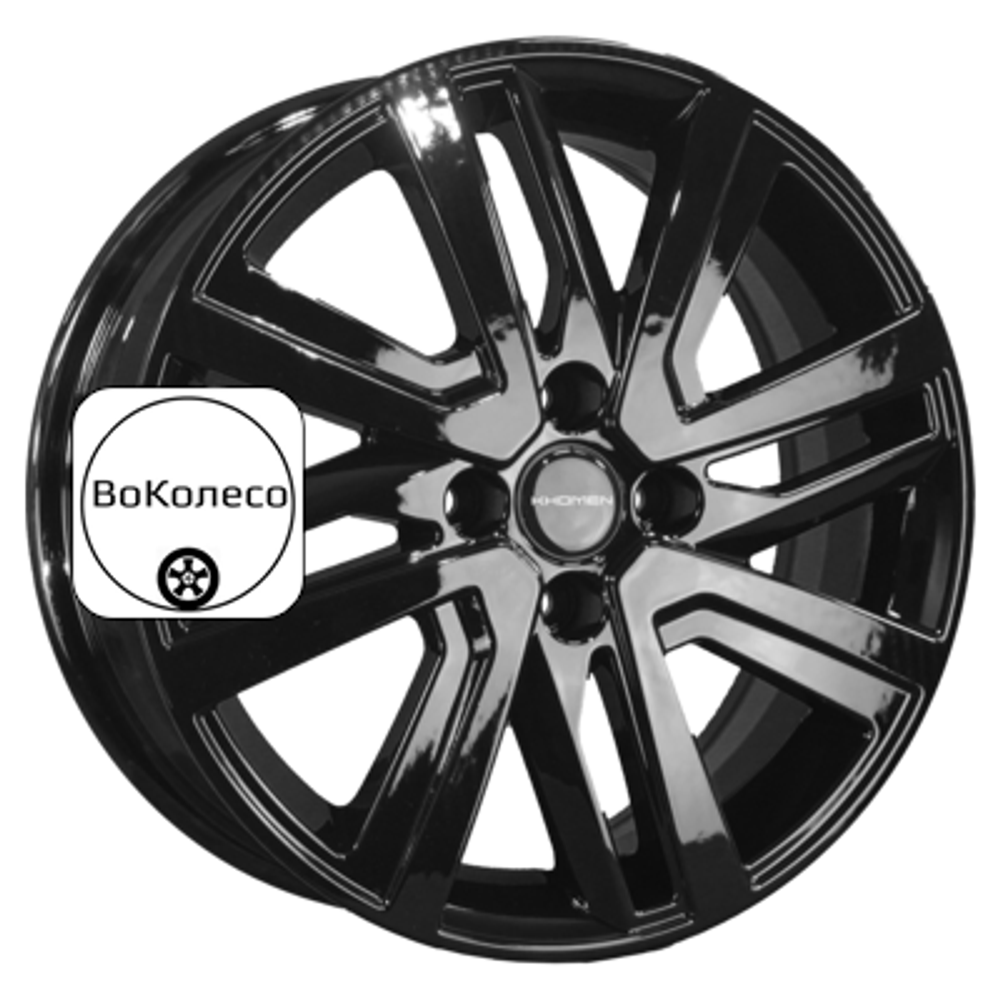 6x16/4x100 ET48 D54,1 KHW1609 (Rio II/Solaris II) Black Khomen Wheels