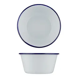 Салатник 1250 мл d 17,5 см h8 см Blue Rim эмалированая сталь SUNNEX [1]