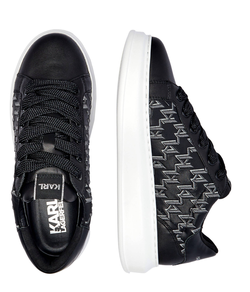 Кожаные кроссовки kapri Karl Lagerfeld - черный(KL52511A)