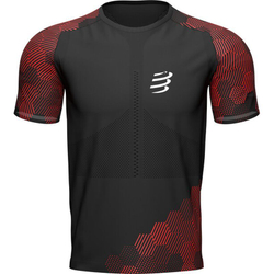 Мужская теннисная футболка Compressport Racing SS T-Shirt - black/red
