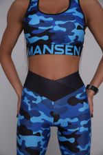 Леггинсы Blue military stripes