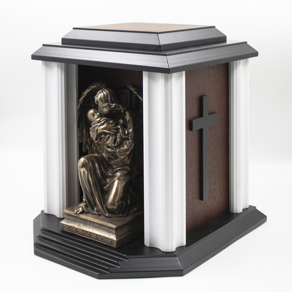Урна для праха "Часовня Ангел" эмаль, шпон