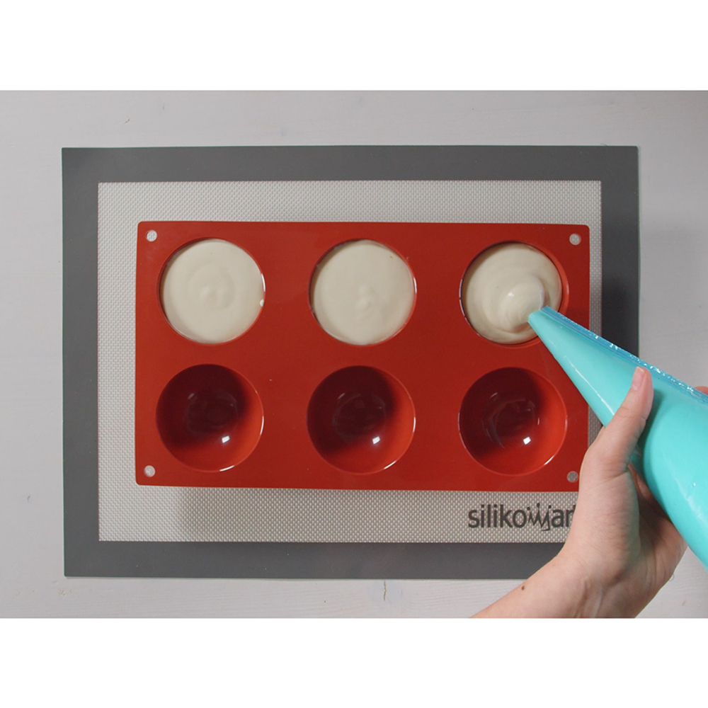 Форма силиконовая для приготовления пирожных half sphere, 18х34 см