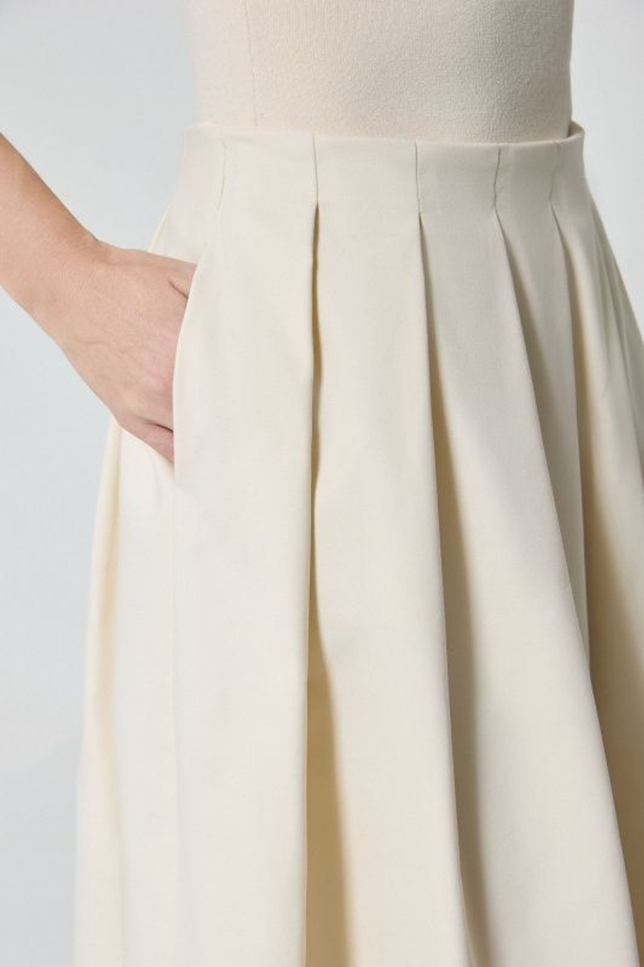 Юбка в складку из костюмной ткани