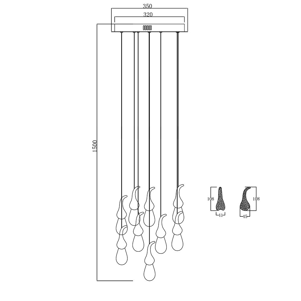 Подвесной светильник OMG07287-9 gold