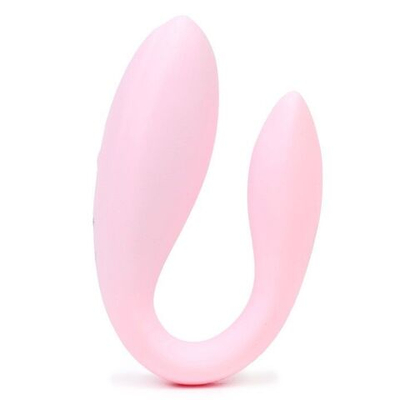 Нежно-розовый вибратор для пар с пультом ДУ (Цвет: нежно-розовый)