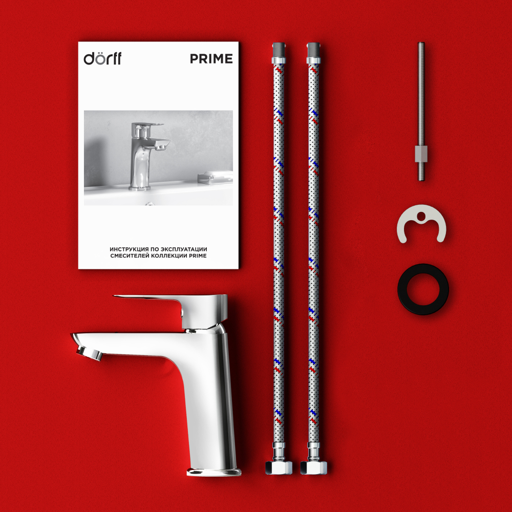 Смеситель для раковины Dorff Prime New D40102100 Хром