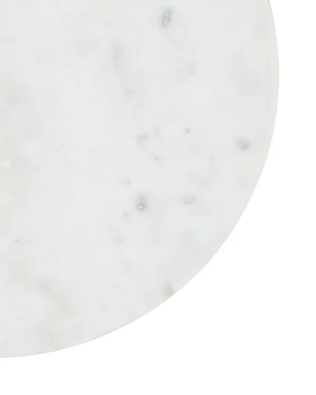 Приставной столик Sheffield Ø43х71 см, белый мрамор