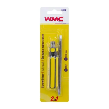 Отвертка переставная 2в1 WMC TOOLS WMC-64952