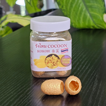 Мыльные шелковые коконы ROYAL THAI HERB для лица Золото 50мл