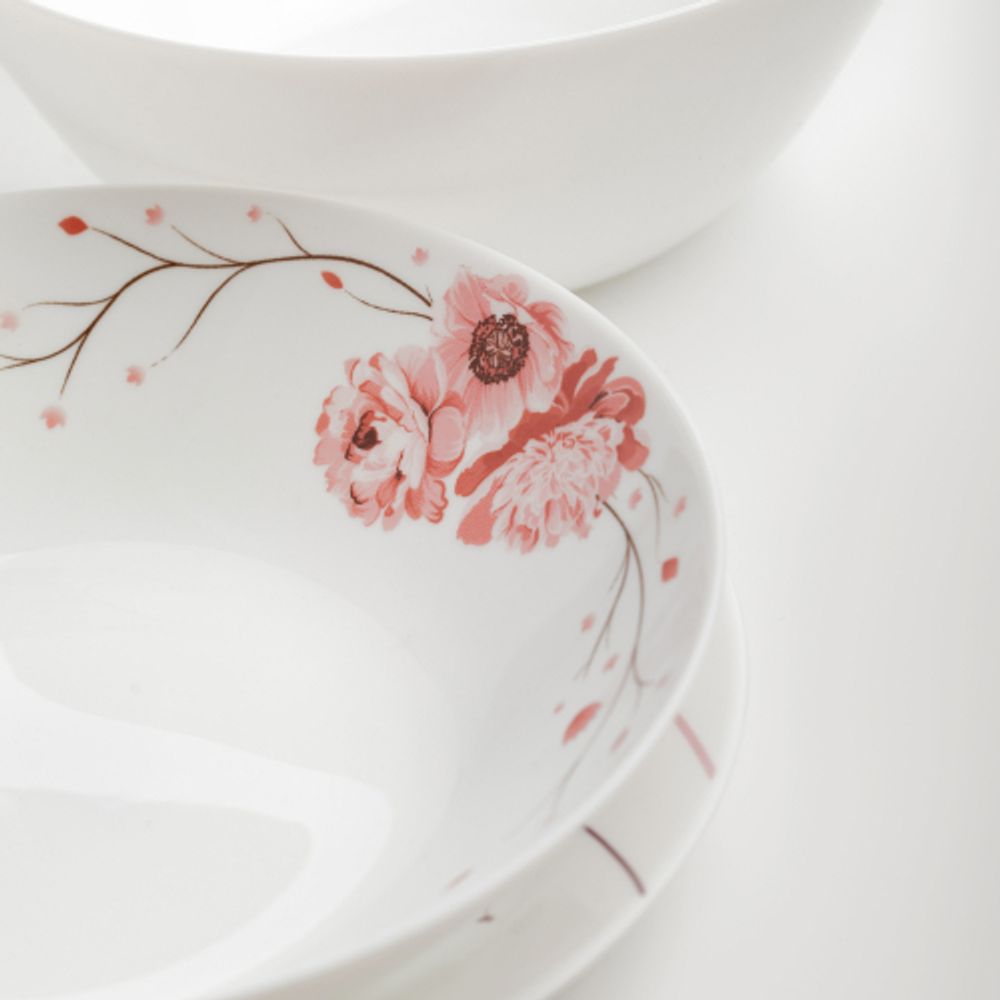 Тарелка White Fox WF-STS20 Summertime суповая опаловая с деколью 20 см. 660 мл.