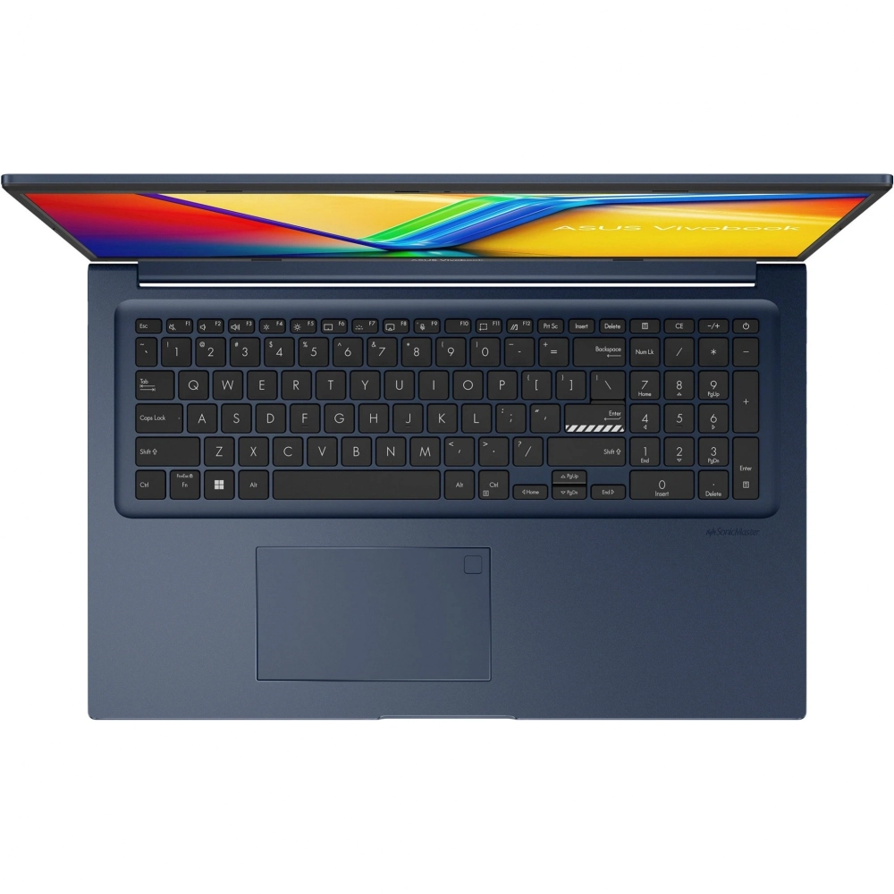 Ноутбук Asus Vivobook 17 X1704VA-AU1108 Core 7 150U 16Gb SSD512Gb Intel Graphics 17.3" IPS FHD (1920x1080) без ОС blue WiFi BT Cam (90NB13X2-M00MU0)