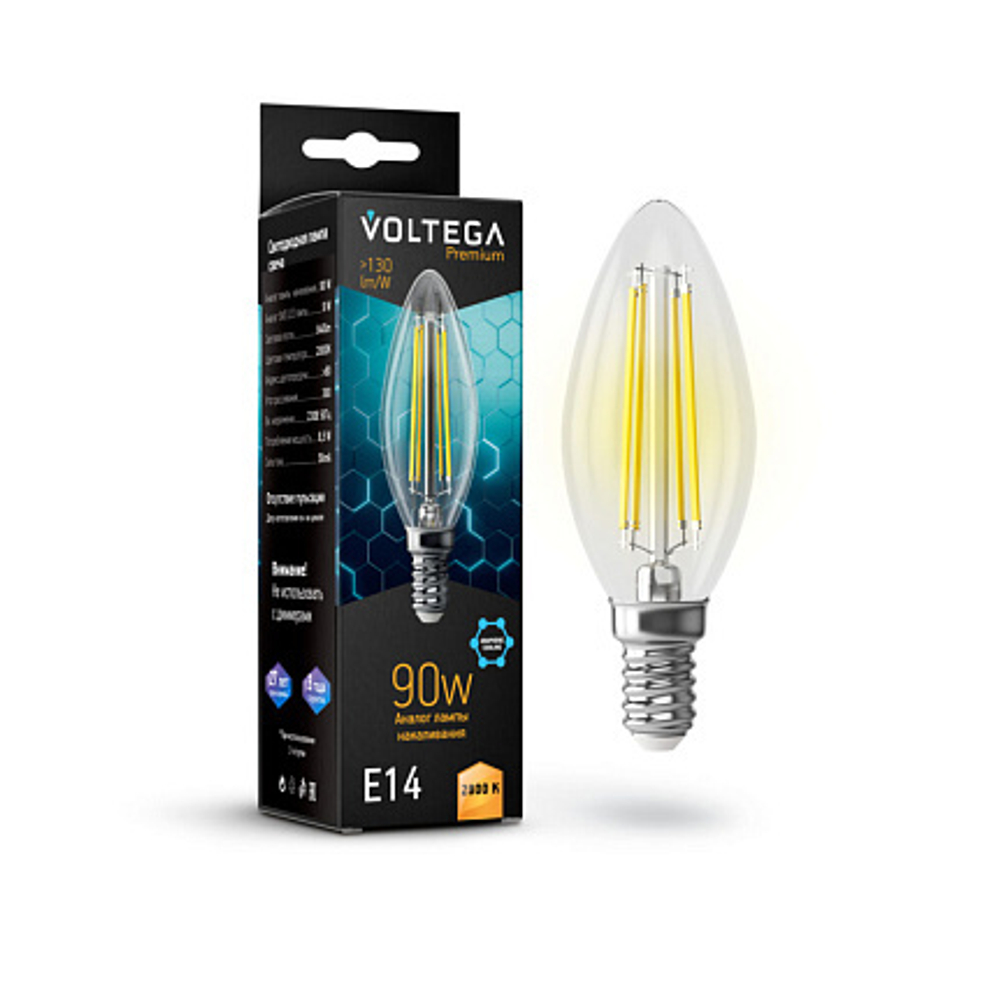 Светодиодная лампа Crystal Graphene Candle 9W 2800K E14