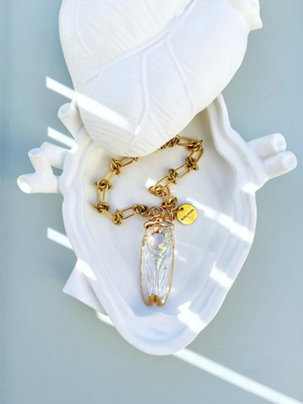 Подвеска Цикада из кварца