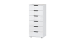 Комод Генри-18 IKEA (МДФ) Белый DM635-6 60*45*133 см, Белый   Фиеста