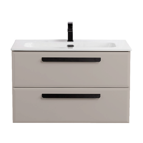 Тумба с раковиной Cezares ECO-CER-N-800-2C-SO-GCO-P+CZR-8073-80 Серо-бежевая матовая