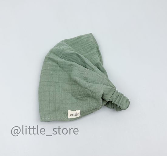 Косынка муслиновая "Hello" хаки