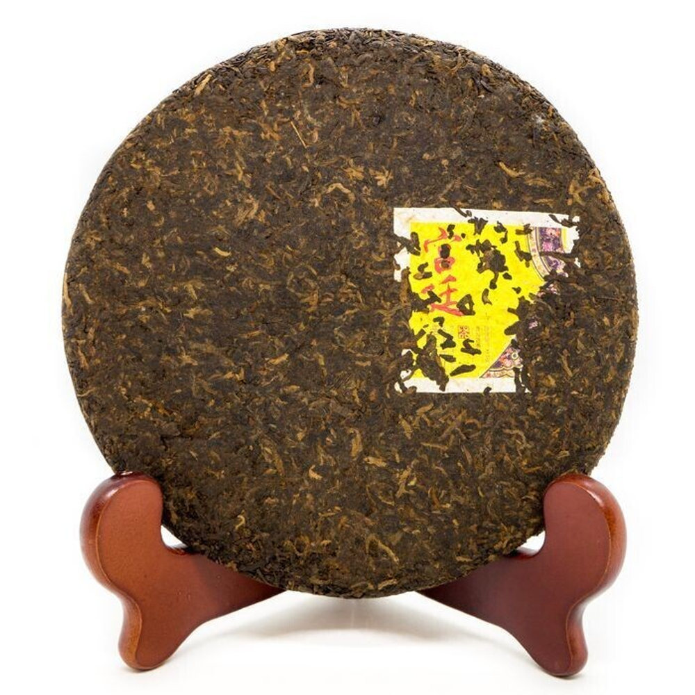 59298 Чай прессованный черный Пуэр Шу "Юньфусян, Гунтин" ци цзы бин 357гр
