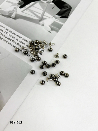 ТЕМНО-СЕРЫЙ Металлик Бусы 6 мм (в упаковке 100 шт)